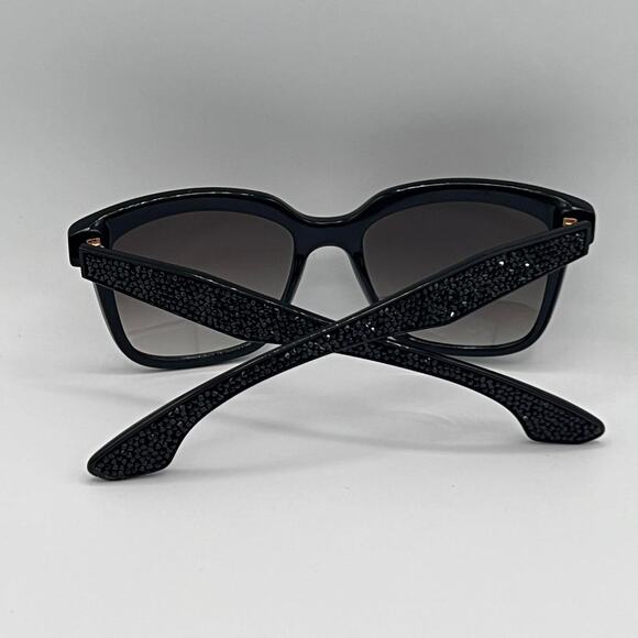 Mui Mui Black Square Sunglasses with Studded Frames - Picture 6 of 8